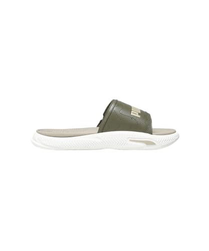 Image of Puma | Softride Pro 24 Men's Slides | Warm White-Olive-Toasted Almond