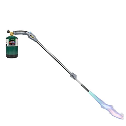 BLUEFIRE 38" Long Propane Weed Torch 50K BTU Trigger Start Self Ignition on Handle Heavy-Duty Portable Weeds Burning Garden Blowtorch Snow Melting Roof Road Repairing Campfire Starter