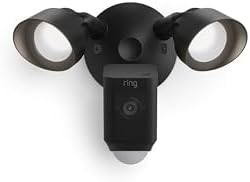 Ring Floodlight Cam Wired Plus, Outdoor home or business security with motion-activated 1080p HD video and floodlights, Black