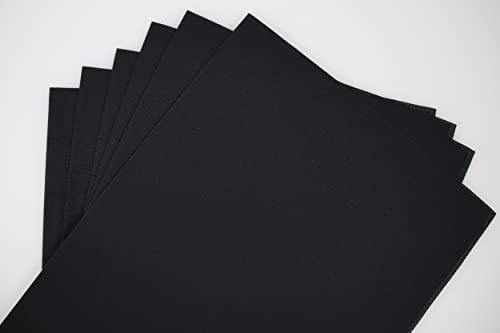 Image of KCS 4 /6 pc of 12 inch x 18 inch 18CT Counted Cotton Aida Cloth Cross Stitch Fabric (6 pc, Black)