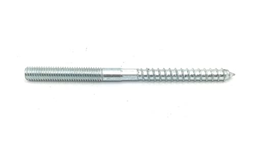 Image of Hanger Bolt M8x110 Silvery Double Headed Bolt Self-Tapping Screw with Hexagon for Furniture 8Pcs