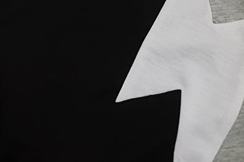 2 Piece Kids Long Sleeve Hooded And Crew Neck Tee Shirt Tracksuit Clothes,Boys Long Sleeve Tracksuit Sweatshirt And Sweatpants Set,Suitable For Outdoor Play Sports Daily Casual Wear (Black And Grey, 110) #TOP4