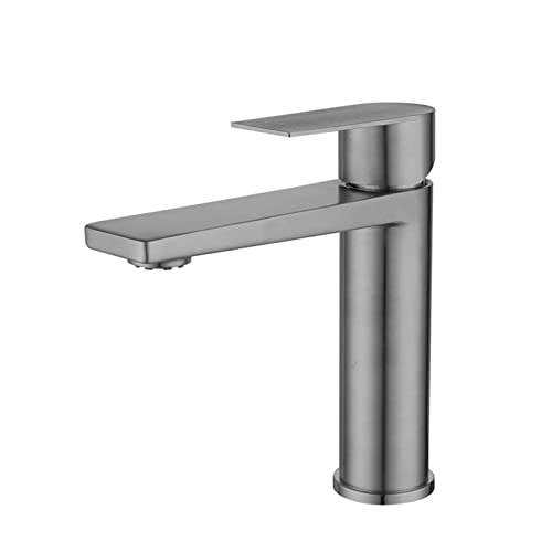 Mitigeur de lavabo haut de gamme gris lygbaoful robinet de salle de bain en laiton