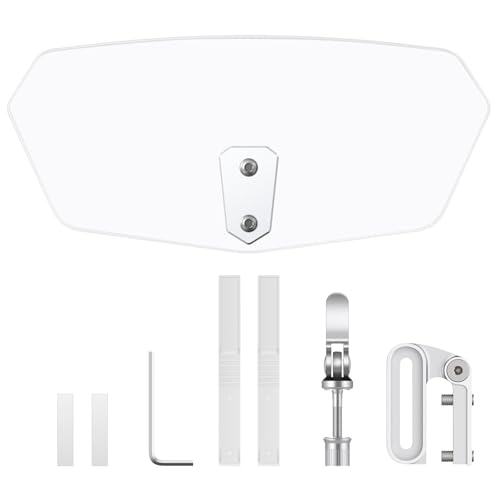 VINTEAM Extensão de para-brisas Moto para-brisas universal motocicleta com clipe ajustável defletor de vento para a maioria das motocicletas