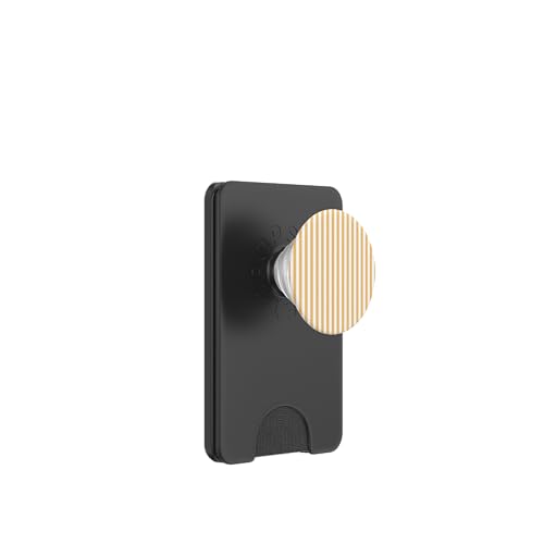 Senza tempo pastello motivo a PopSockets PopWallet per MagSafe righe giallo