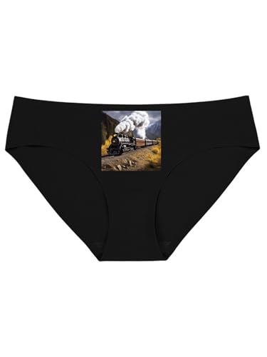 VstaDank Steam Locomotive Train Medium Seamless Underwear Stretch Bikini Invisible Briefs Breathable Panties for Women S-XL