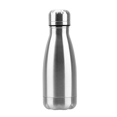 DIYWORK Wasserflasche in Silber, Outdoor-Reise-Sport-Trinkflasche, einwandig, Edelstahl (350ml) Cover