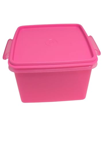Tupperware Recipiente de cristal para congelador, frigorífico, recipiente con tapa, color rosa, 1,8 litros, 1800 ml