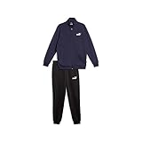 Material: Baumwolle PUMA Herren ESS Elevated Sweat Suit Trainingsanzug, Navy, XL
