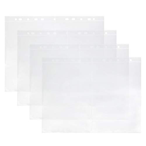 100 fundas de colección XA4, 4 piezas, fundas para folletos, vidrio transparente, fundas para tarjetas, fundas para folletos, A4 transparente, para postales, fotos, documentos