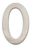 Architectural Mailboxes 3585SN-0  Brass 5-Inch Floating House Number 0, Satin Nickel