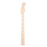 【Excelentes accesorios】： Una pieza de repuesto para bajos eléctricos de 5 cuerdas.Repuestos para reparador o guitarrista.La madera de arce hace que el sonido sea más fuerte y claro, y proporciona una mayor duración del sonido.