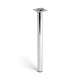 Innovatives Design Regal Depot D30 L400 rund Stahl Bein mit Kleiderbügel – poliert chrom (4 Stück)