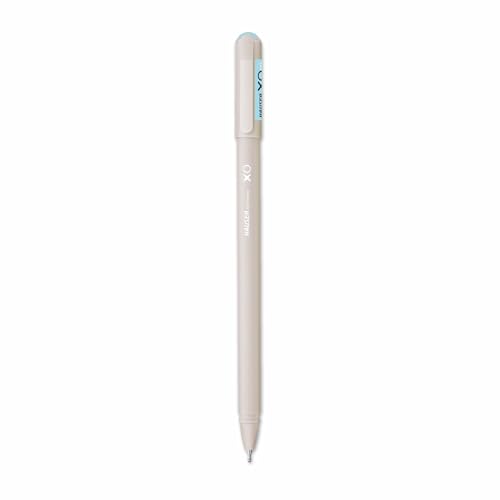 Hauser XO Gel Pen Blister Pack | Sleek Body & Minimalistic Design With Matt Finish | Solid Body Type, Low Viscosity Ink | Ultra Durable Tip | Blue Ink, Pack of 10 Pens