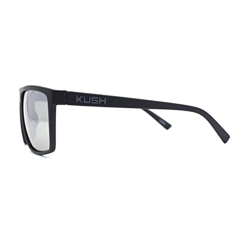 SA106 Kush Mens Oversized Flat Top Color Mirror Matte Plastic Rectangle Sunglasses3