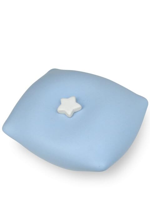 legendURN Blue Pillow urn for Ashes with White Star | Elegant Blue Pillow Urn for Ashes with White Star