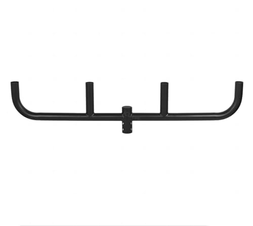 Quad Bullhorn Bracket with 4 Arms Inline, Top Bullhorn Tenon 2 3/8 inches,Bottom Portion 3 inches,Galvanized Steel,Bronze