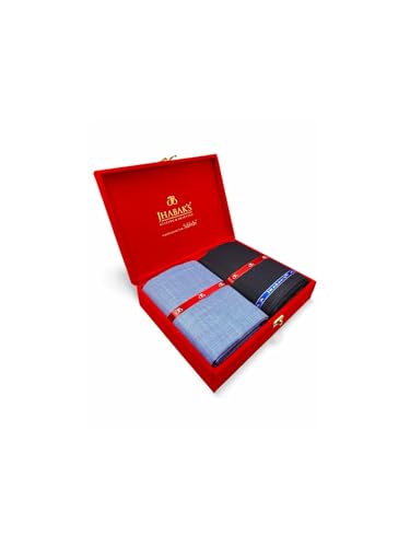 Image of JHABAK'S Unstitched Cotton Blend Solid Shirt & Trouser Fabric - 2.25 m Shirt Cloth - 1.20 m Pant Piece