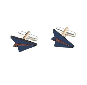 Sastree Gemelos Avión Originales Hombre | Edición Limitada Sas365 (Solo 365 Unidades) | Madera Sostenible Pintados a Mano | Detalle Exclusivo Viajeros | Detalle pilotos y azafatos (Azul)