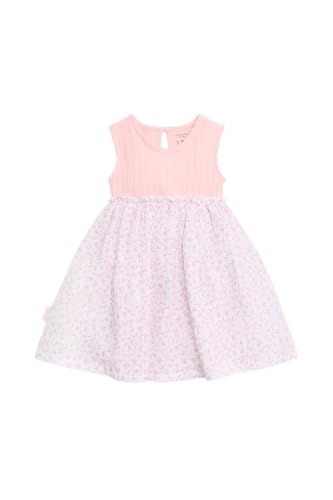YSABEL MORA Vestido bebé. Colección Baby Garden. Vestido Infantil de Algodón con Motivos Florales, Tirantes y Cuello Redondo, Diseñado para Respetar la Piel Sensible del Bebé con Máxima Suavidad..