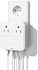 Adaptador de enchufe europeo Tipo C, adaptador de viaje de EE. UU. a Europa con 2 tomacorrientes, 2 USB-C (carga rápida PD 30W) y 2 USB-A, adaptador de enchufe internacional para Alemania, Francia, Italia y España (No es convertidor de voltaje) 2