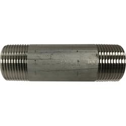 MIDLAND INDUSTRIES 48100 Pipe Nipple, 1 in 1 in, 1-1/2 in L, Stainless Steel, SCH 40 Schedule