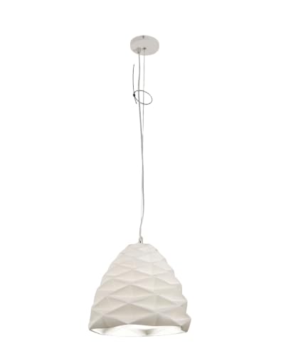 Fabas Luce Duchessa Pendelleuchte E27 1X40W Metall- und Keramik Weiss