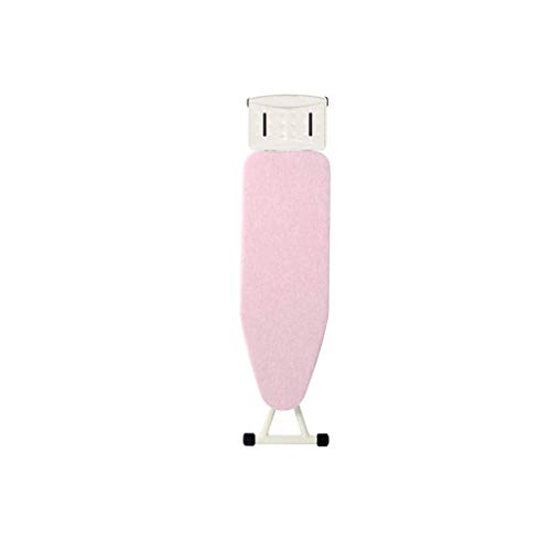 Planche à repasser facile à plier avec housse rose en toile