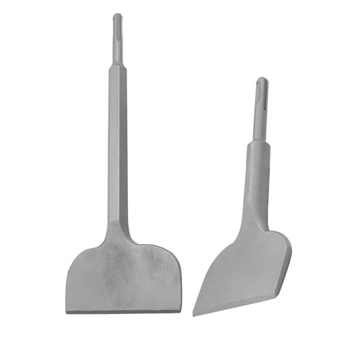 2Pcs Electric Hammer Drill Chisels Tile Removal Tool Wide Bent Tile Chisels For Tiles Old Plasters Wall Concrete Enduring