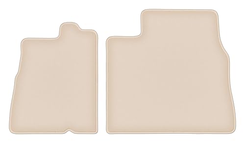 Tapis de voiture avant en velours beige compatible avec Fiat Ducato II