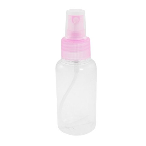 Botella de spray plástica 50 ml rosa transparente miniatura 1