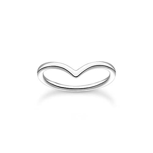 THOMAS SABO Anillo de mujer en forma de V, 60, Plata de ley, Sin...