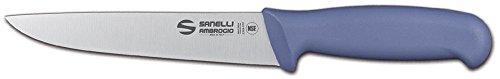S312.016L Ambrogio Sanelli-Supra Coltello Disosso Retto. Manico Ergonomico in Polipropilene Colore: Blu. Lama: Retta in Acciao Nitro-B Inox allazoto. Cm: 16 Stainless Steel