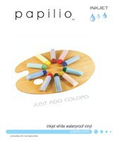 Papilio Inkjet White Vinyl Decal Paper 5 Sheets