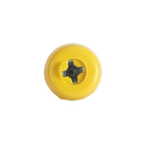 Vis de plaque d'immatriculation Sealey Ptnp6 jaune 4.8x24 mm fermé x50