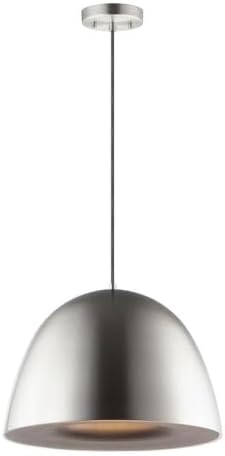 ET2 Fungo-12W 1 LED Pendant-23.5 Inches Wide by 16.5 inches high-Satin Nickel/Black Finish