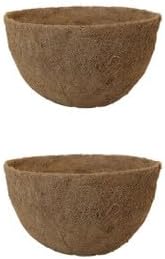 17 in x 10 in Molded Coco Liner for Bellus & Flat Bottom Hanging Baskets 2 Pack