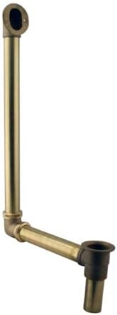 1.5 in. Black Tubular Tip Toe Bath Waste in Stainless Steel