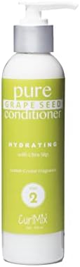 CurlMix Organic Grape Seed Conditioner for Curly Hair - Lemon Creme Fragrance - Softens and Defines Kinky, Coily, 4C and Natural Hair - Organic, Handmade, Conditioner for Natural Hair and Softer Curls - Paraben Free - Sulfate Free - 8oz