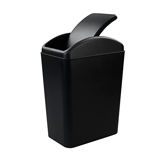Caneca de basura plástica con tapa abatible, 4.2 galones