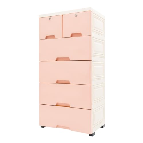 Cómoda con 6 cajones con 4 ruedas organizador