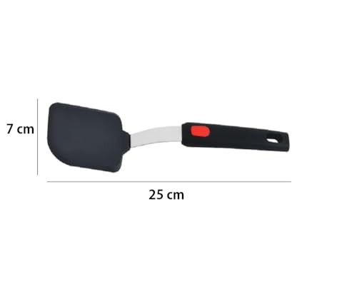 Image of Baskety Silicone Turner Spatula Set - 480F Heat-Resistant Flexible Rubber Silicone Spatulas - Silicone Cooking Utensil Set - Egg Turners, Pancake Flippers, Kitchen Spatulas ((M) Pack of 1)