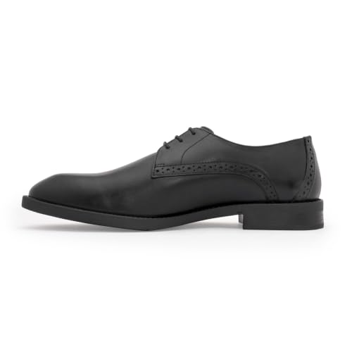 Image of Red Tape Men's Formal Shoes Black Leather Round Toe Lace-Up