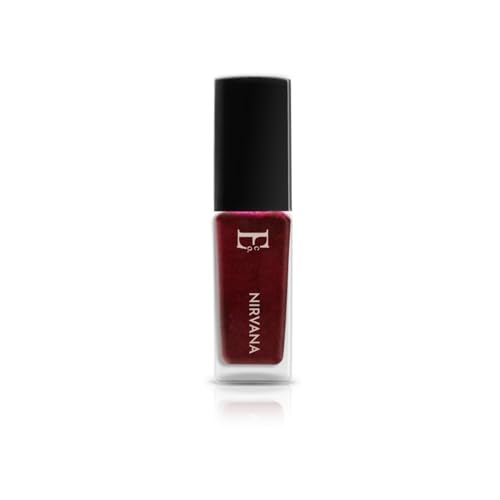 Image of Ellement Co Nirvana Nail Polish 10 ml with deep wine red shimmer shade offers glossy salon finish smooth streak-free application, quick drying formula, and long lasting chip resistant wear, ideal for festive occasions, evening looks, parties, weddings, and elegant everyday nail styling.
