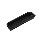 Einbauschrank Griff Zinklegierung Flush Schiebetür Züge Versteckte Schrauben Loch Finger Pulls, 6 Stück, Schwarz