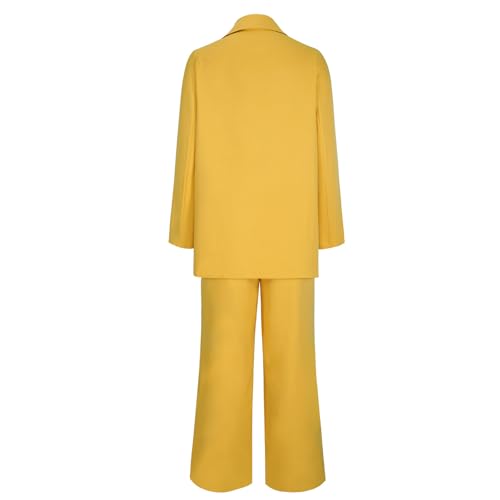 Women's 2 Piece Sets Pants Suits Dressy Business Casual Outfits Lapel Button Blazer and Wide Leg Pants Work Office Set2