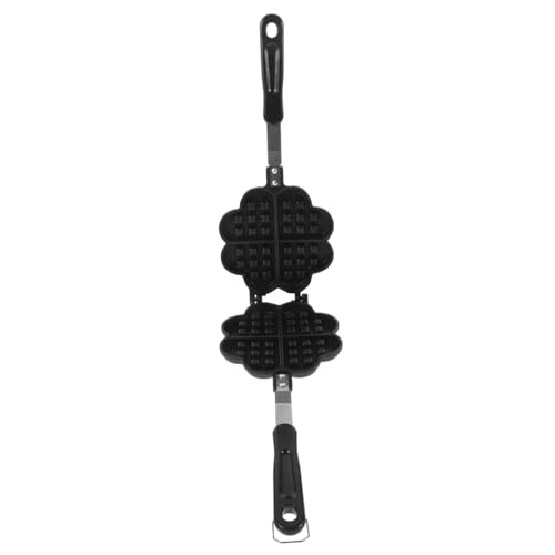 Garneck ワッフルモールド パン ベーキングマット ぬいぐるみワッフルメーカー waffle maker pancake maker ワッフル型 ケーキ焼き型 鋳造アルミニウム Black