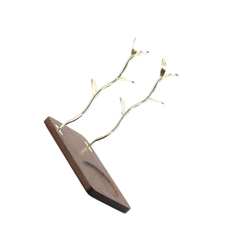 Escurridor de tazas de diseño elegante con base de madera noble de alta resistencia 7
