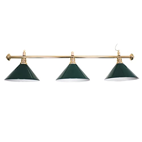 Premiergames Lámpara de billar | Lámpara de 3 pantallas | Lámpara colgante para mesa de billar | Lámpara de billar de diseño retro con 3 luces Cover