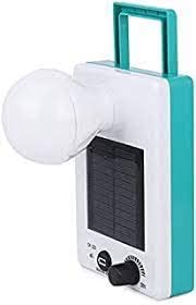 Image of RSCT Rechargeable with Solar Panel 12 Watt Bright White Light LED Bulb and Electric Charging for Emergency RSCT-003